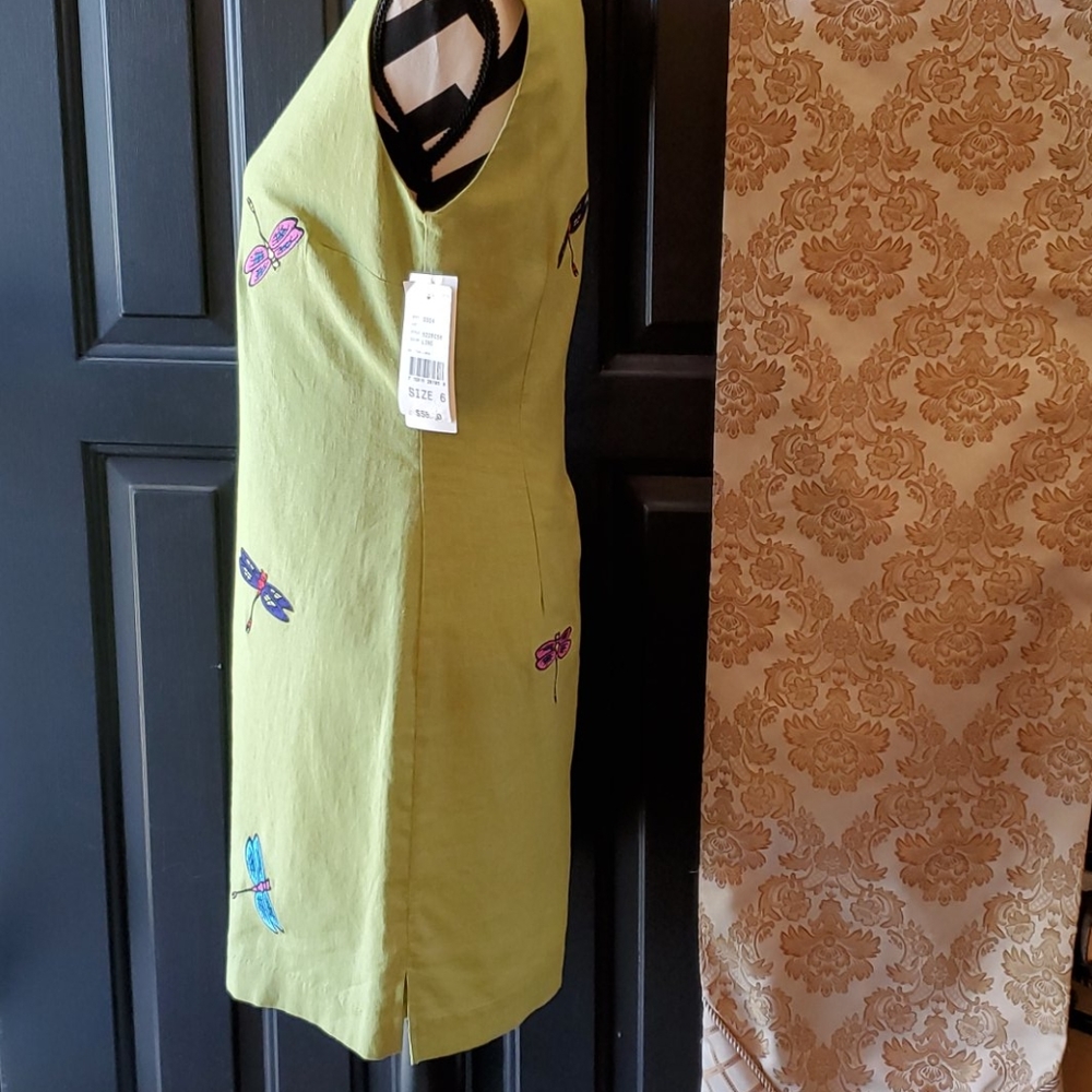 AGB Dragonfly Lined Sleeveless Dress NWT 6P - Picture 5 of 6